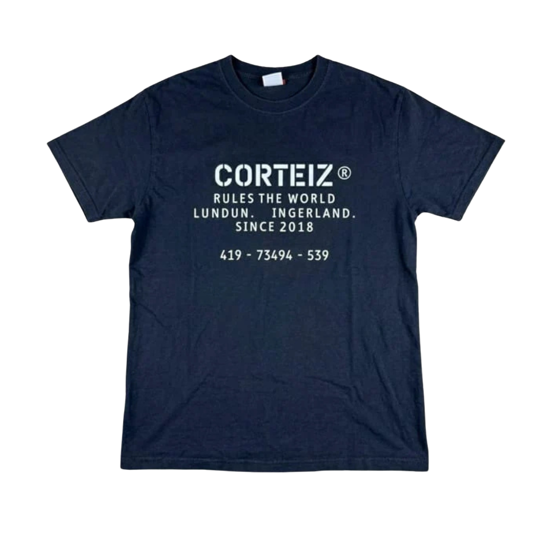 Corteiz Og Stencill Tee Navy
