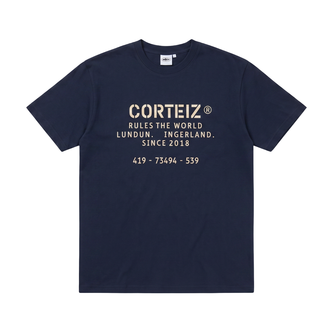 Corteiz Og Stencill Tee Navy