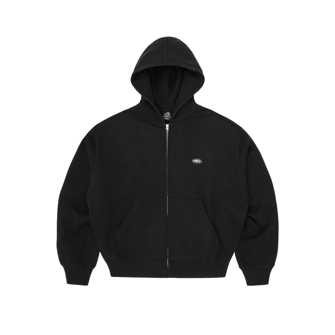 Corteiz Mini Island Zip Hoodie Black
