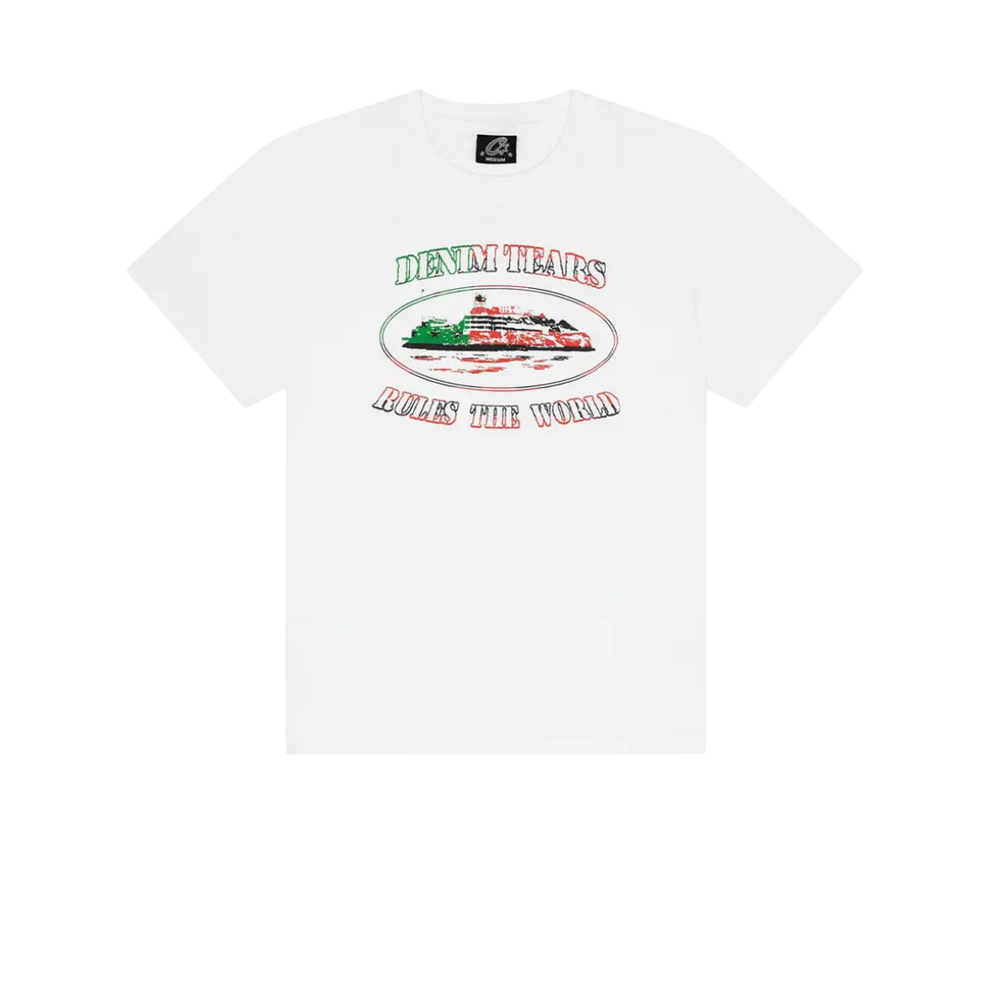 Corteiz x Denim Tears Cortears Og Alcatraz Tee White