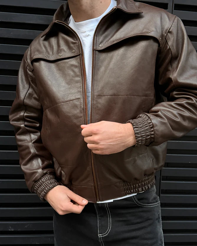 LVGN - Chocolate Leather Jacket