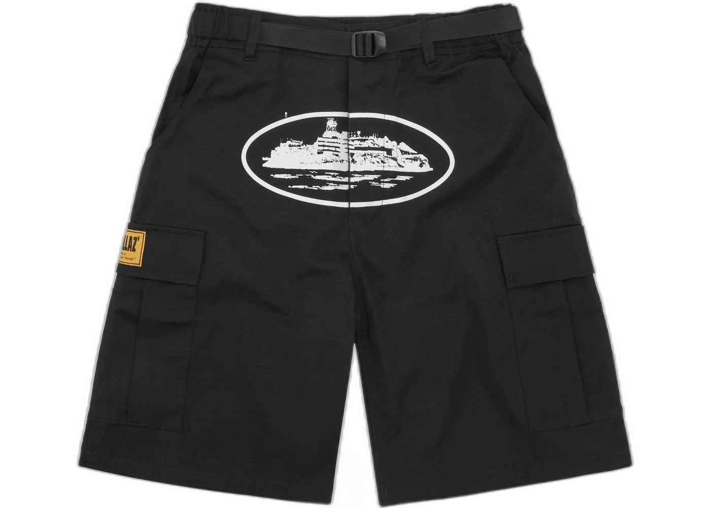 Corteiz Alcatraz Cargo Shorts Black