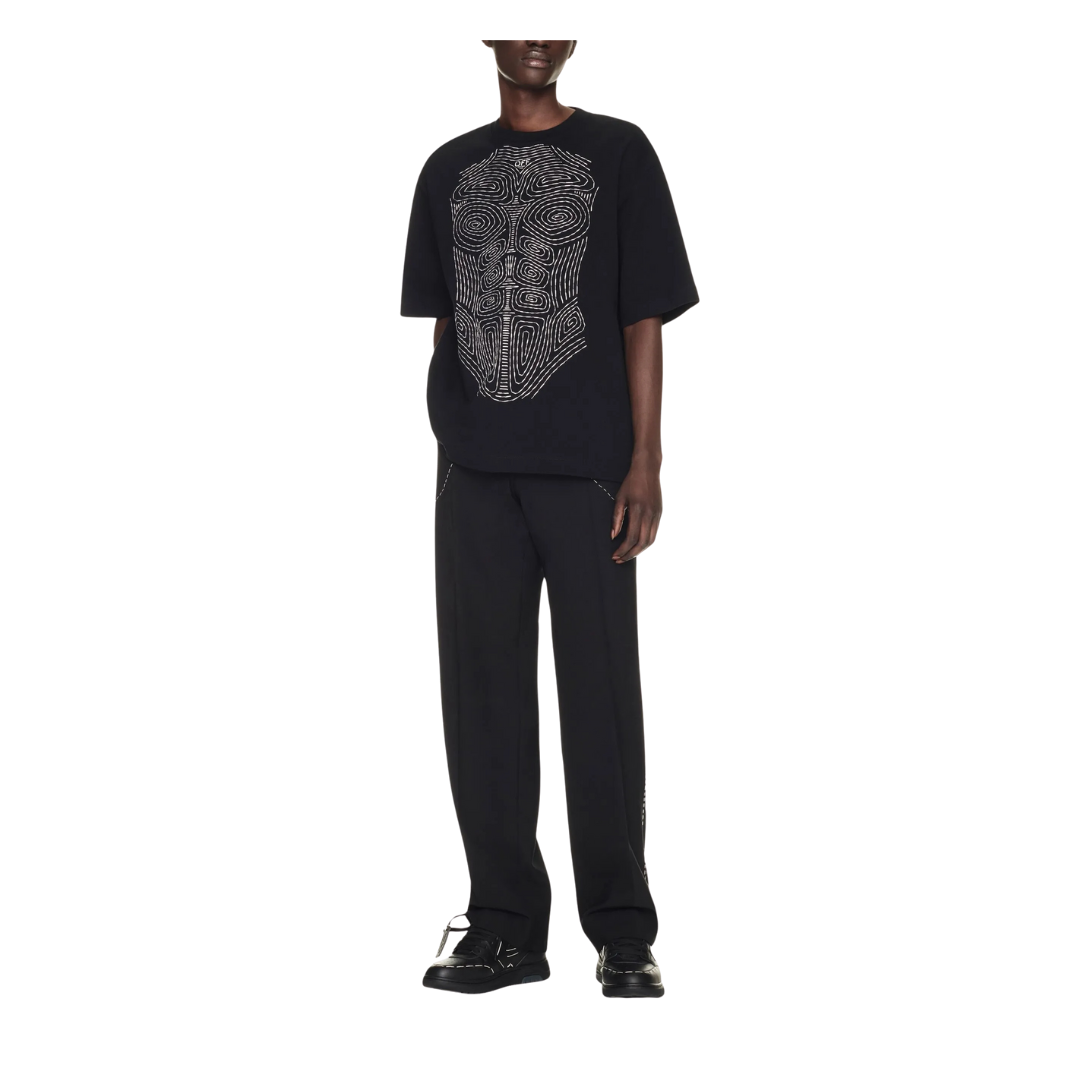 Off White - Crewneck Body Stitch With Embroidery Black