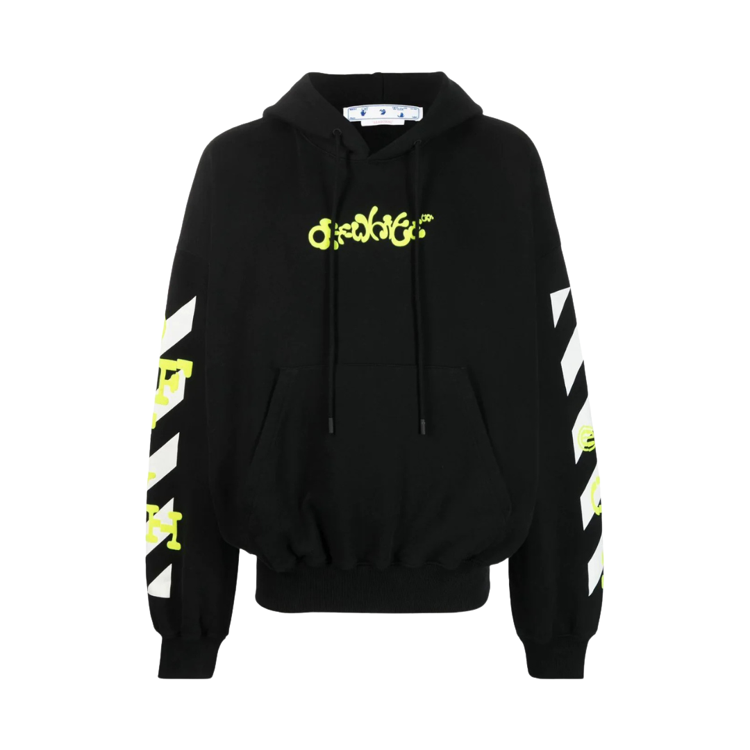 Off White Opposite Arrows Boxy Hoodie Black/Lime