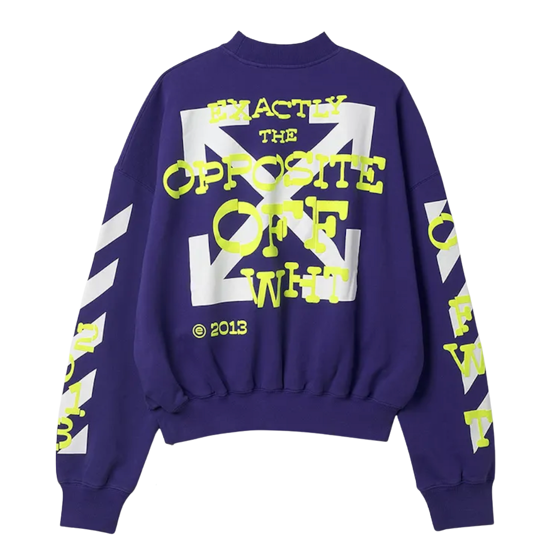 Off White - Opposite Arrows Crewneck Purple/Lime