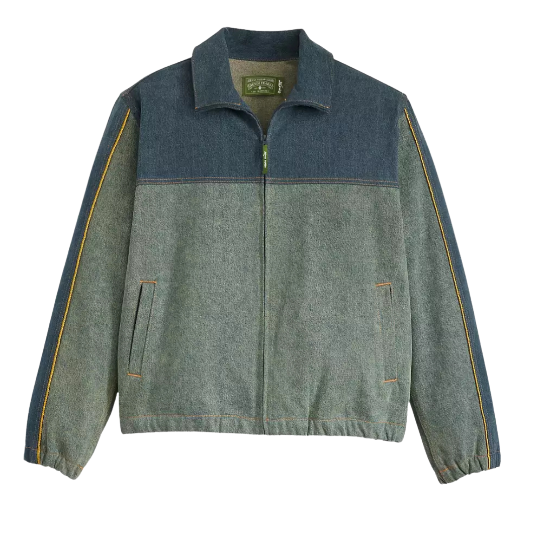 Denim Tears Cotton Fleur De-Lis Denim Track Jacket Multicolor