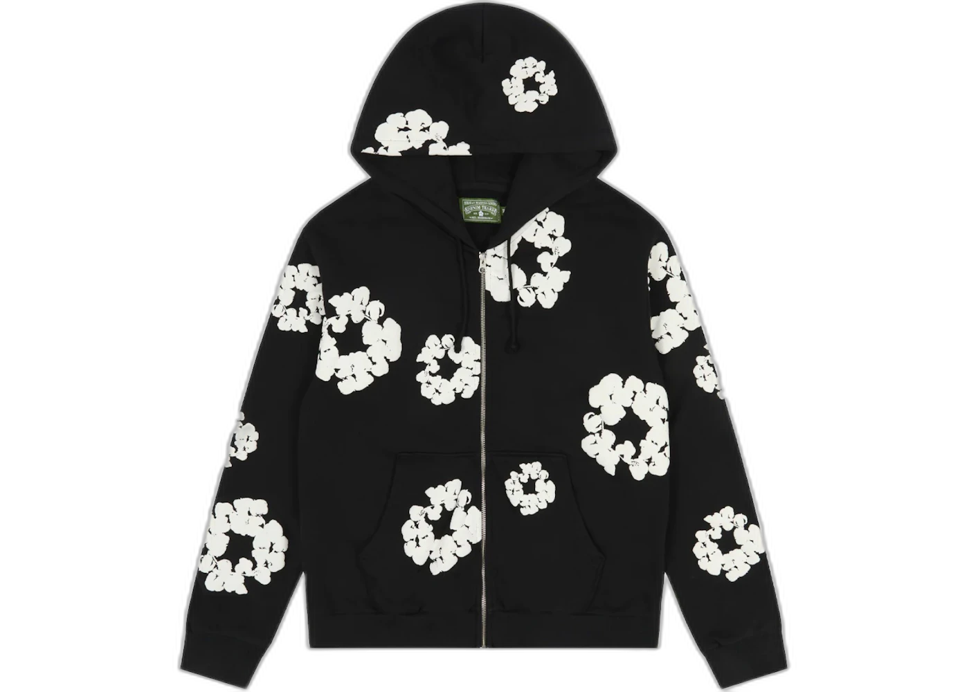 Denim Tears Cotton Wreath Zip Hoodie Black