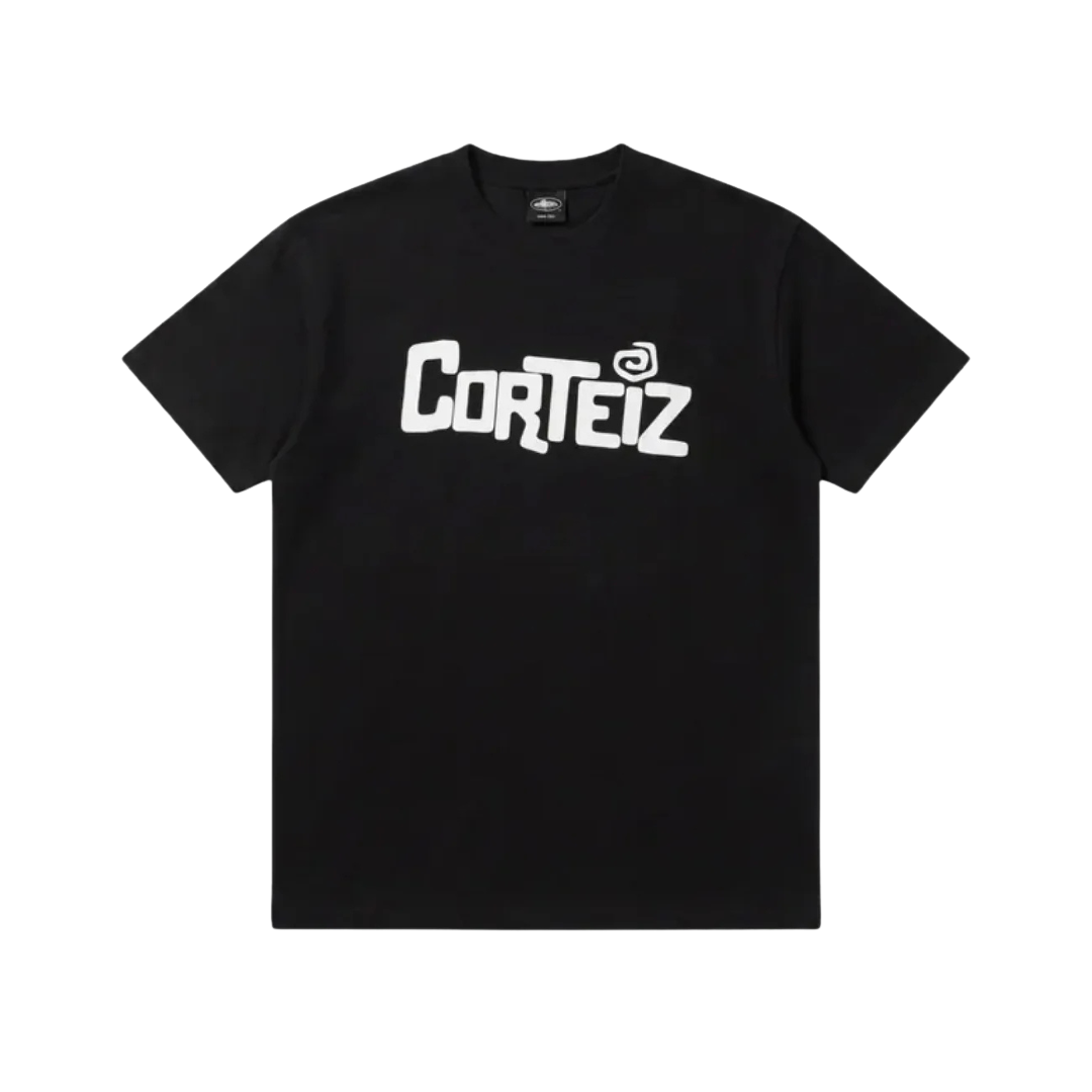 Corteiz Cartoon Logo Tee Black