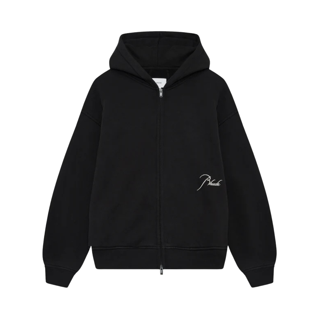 Rhude - Classique Full Zip Hoodie Black