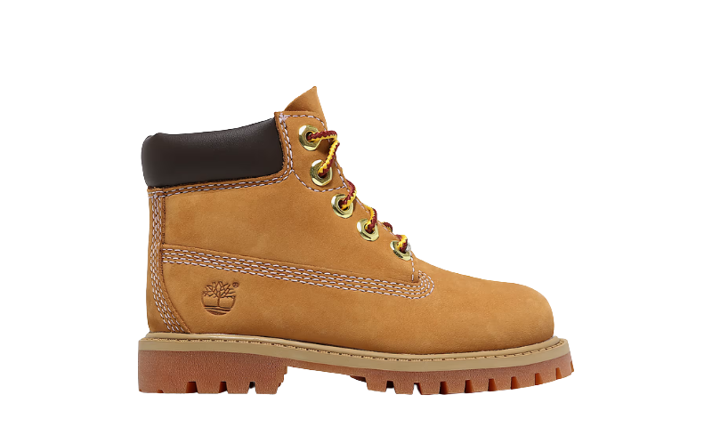 Timberland Premium 6 Inch Lace Up Waterproof Boot Wheat (Kids)
