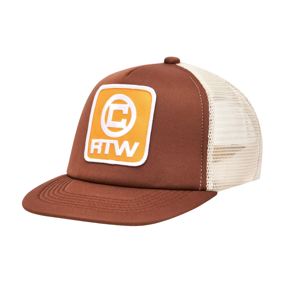 Corteiz Box Logo Trucker Hat Brown