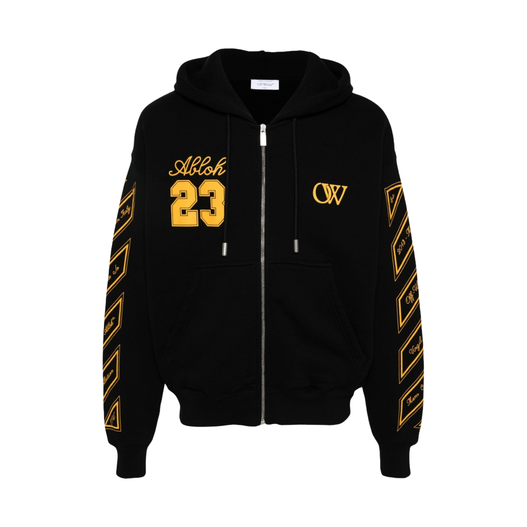 Off-White Zipped Skate Fit 23 Hoodie Black