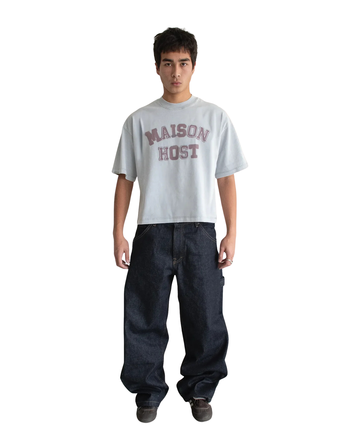 Host - Appliqué Dyed Grey Tee