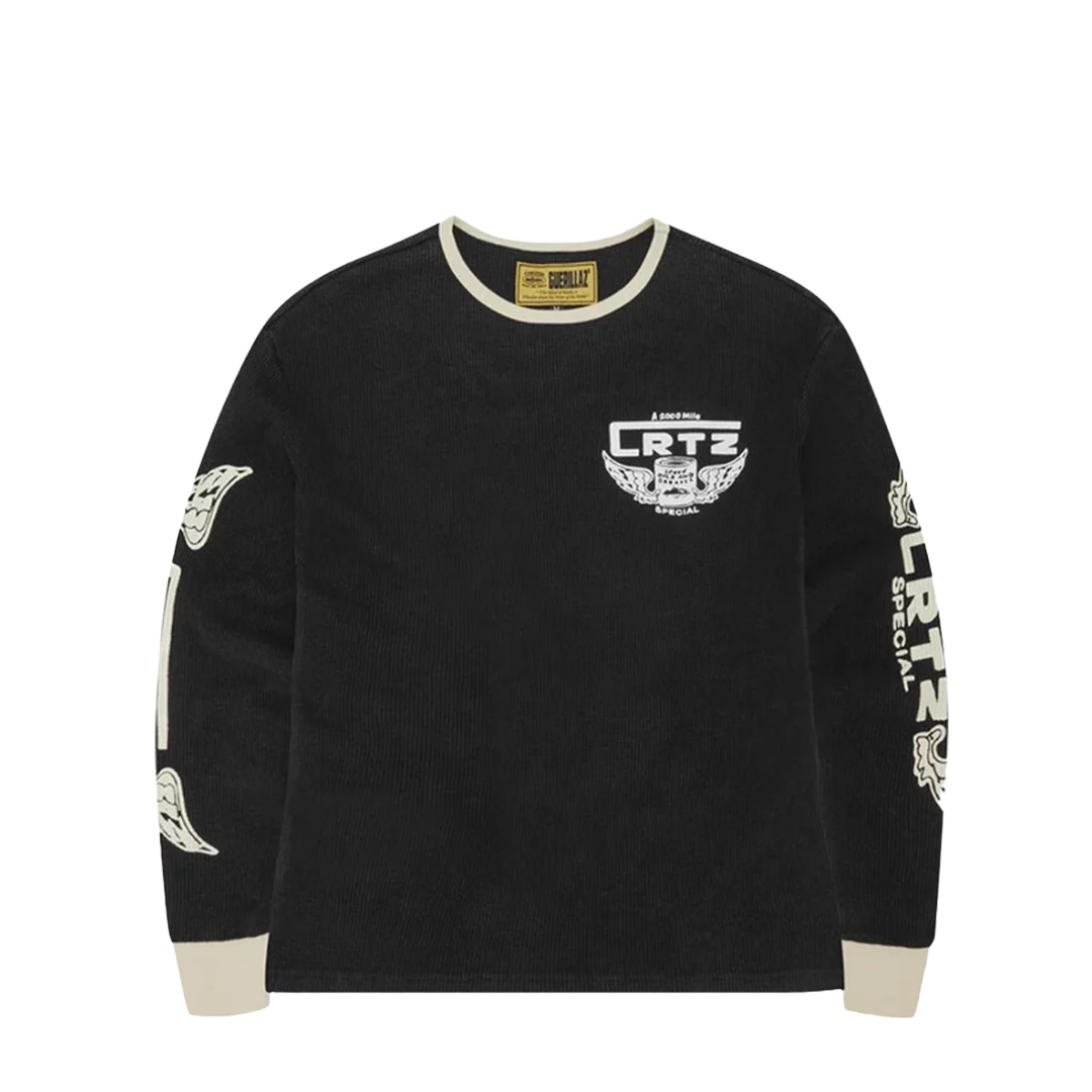 Corteiz Gasolina Waffle Long-Sleeve Black