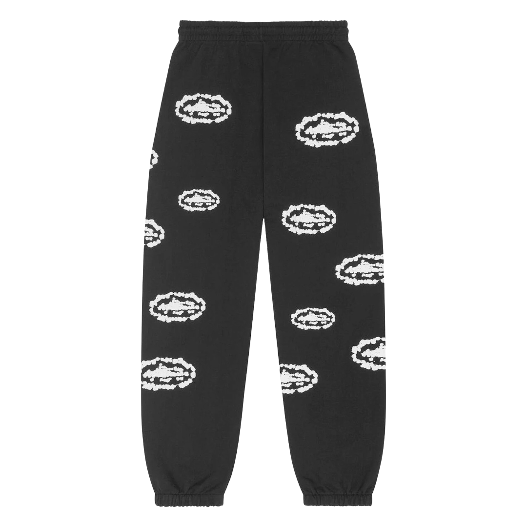 Corteiz x Denim Tears Island Wreath Sweatpant Black