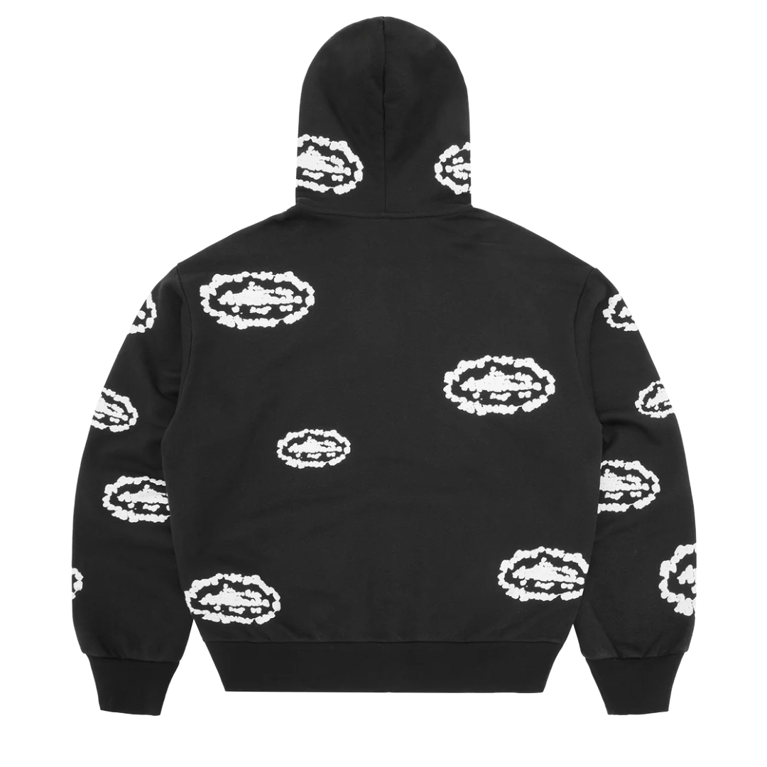 Corteiz x Denim Tears Island Wreath Zip Hoodie Black