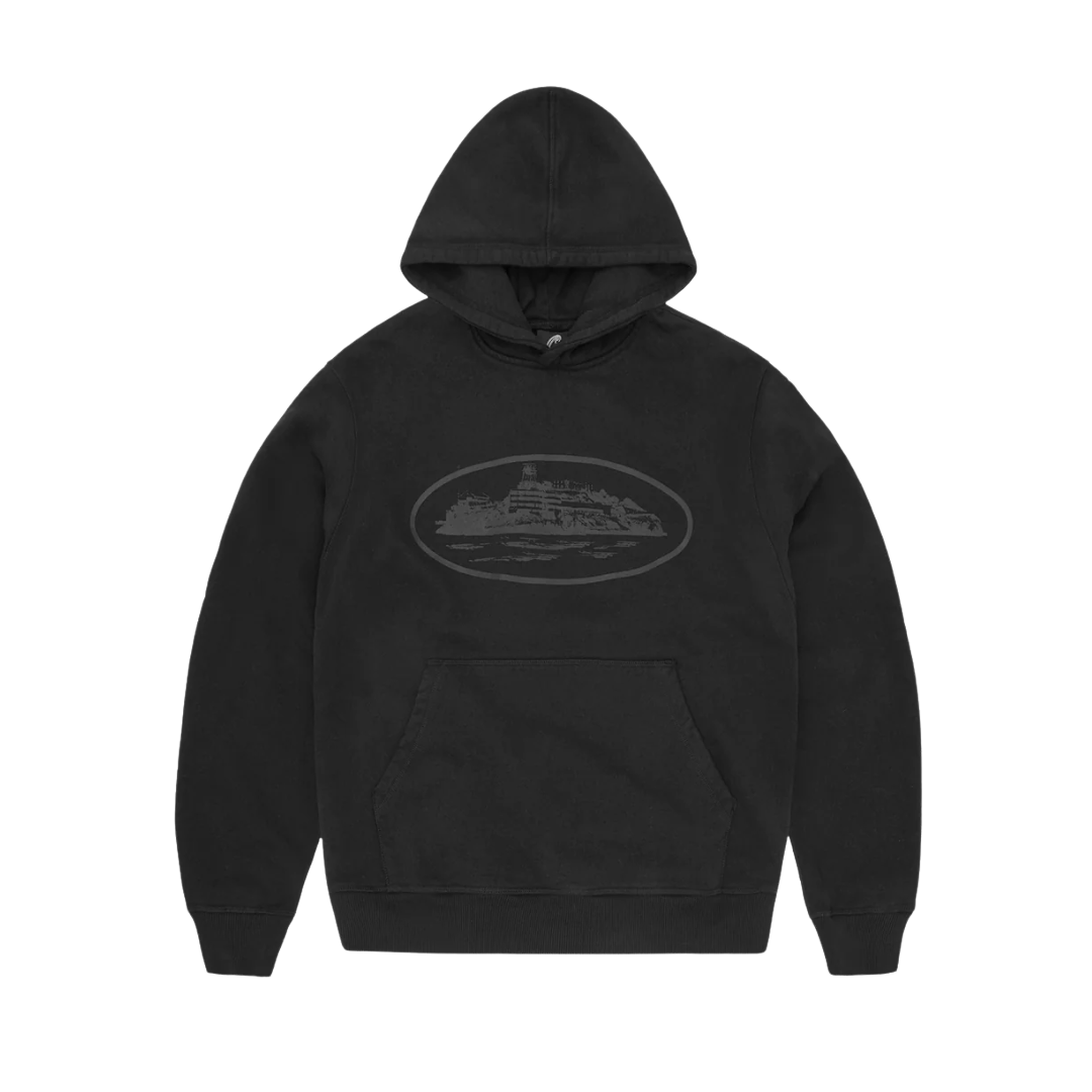 Corteiz Alcatraz Hoodie Triple Black