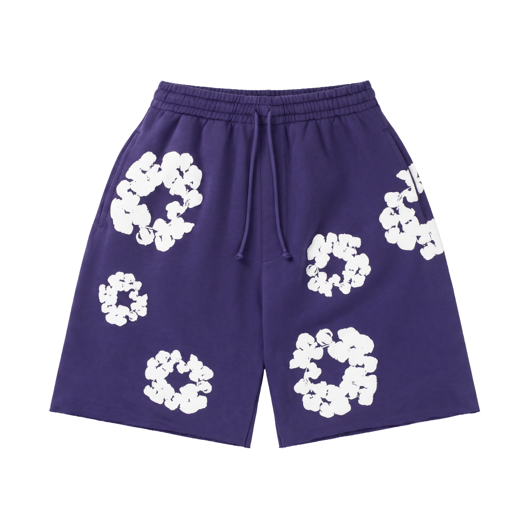 Denim Tears The Cotton Wreath Shorts Purple