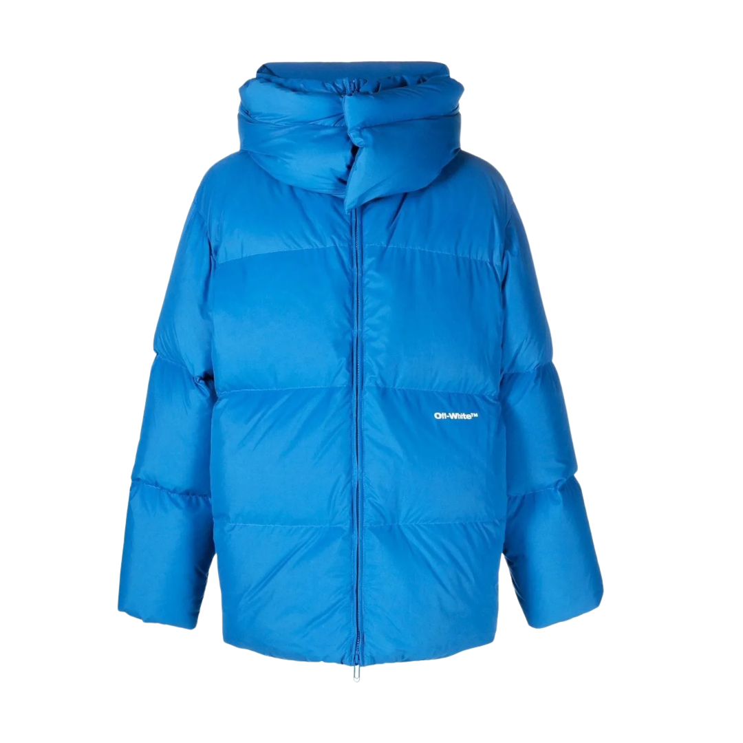 Off White - Bounce Hooded Down Puffer Peacock