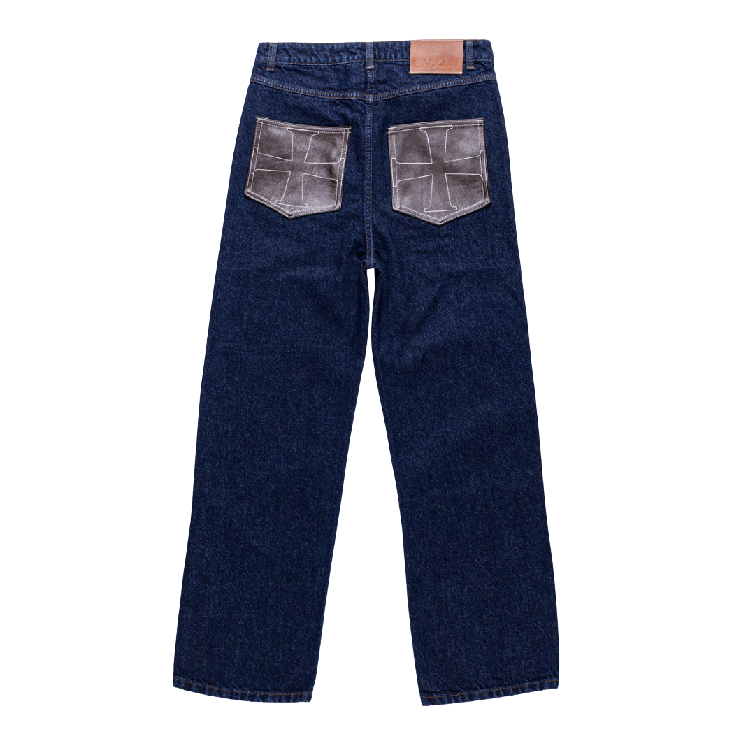 LVGN - Double Knee Raw Jeans