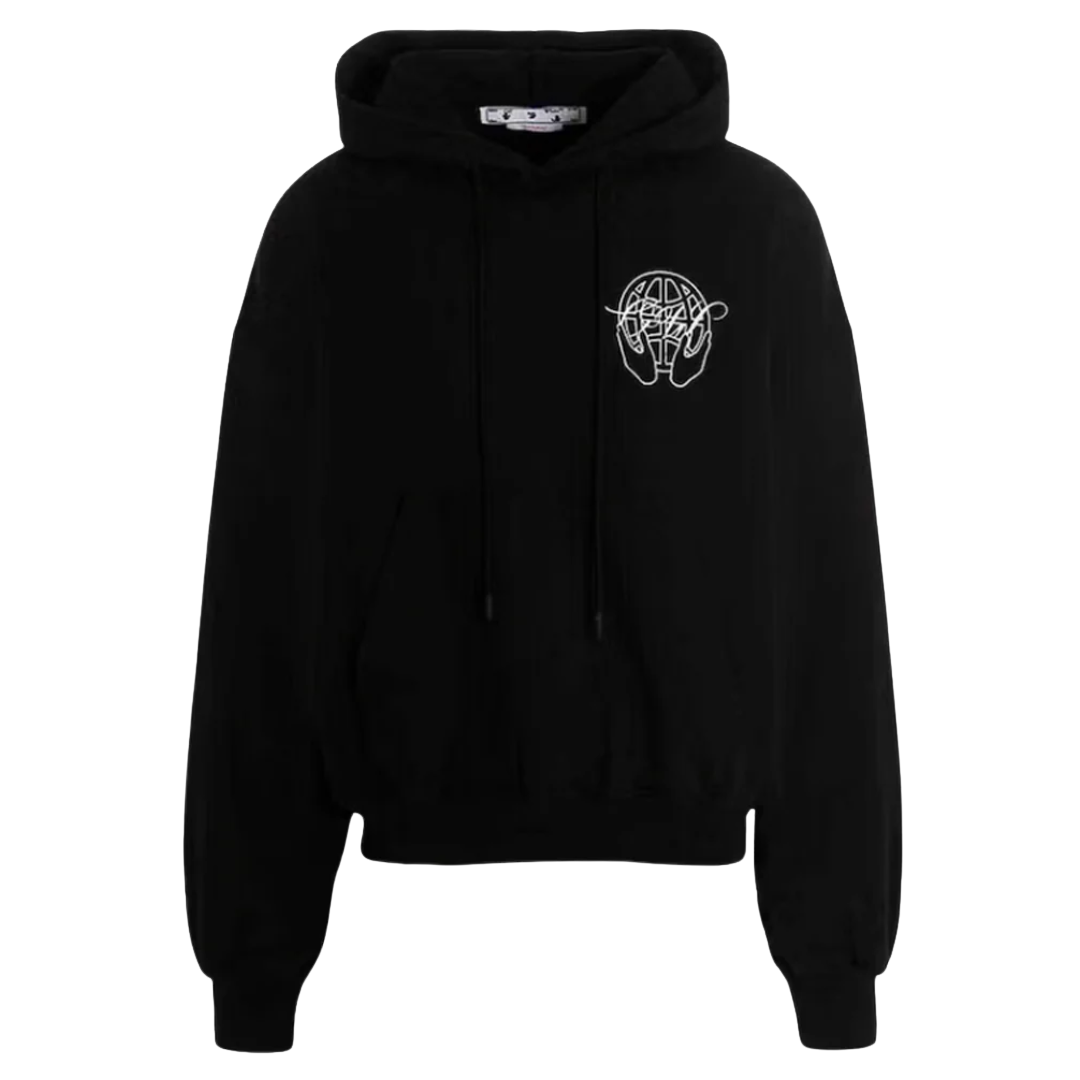 Off White - Hand Arrow Boxy Hoodie Black/White