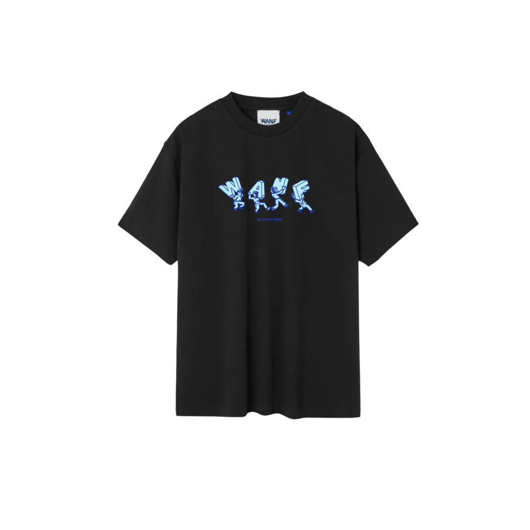 We Are Not Friends - Lettering WANF Black T-Shirt