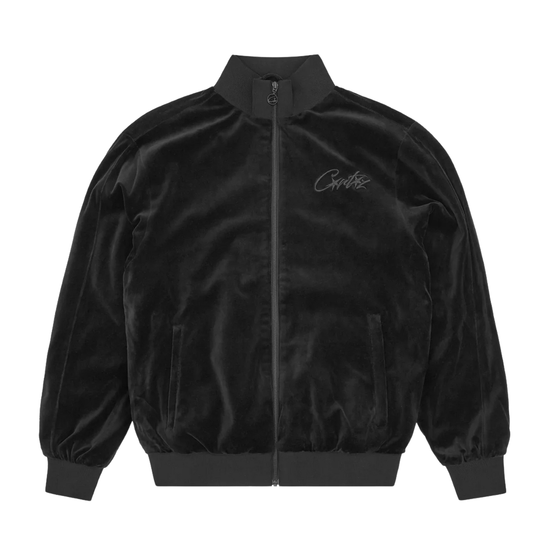 Corteiz VVS Velour Jacket Triple Black