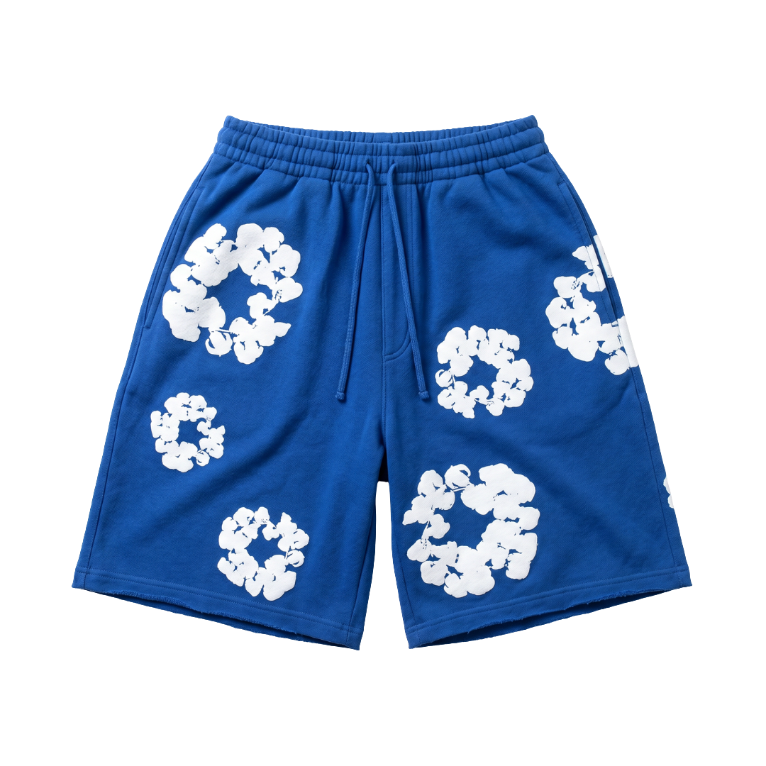 Denim Tears The Cotton Wreath Shorts Royal Blue
