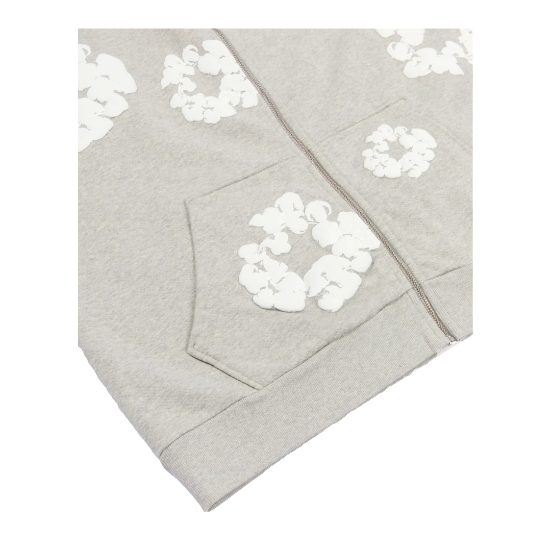 Denim Tears Cotton Wreath Zip Hoodie Grey