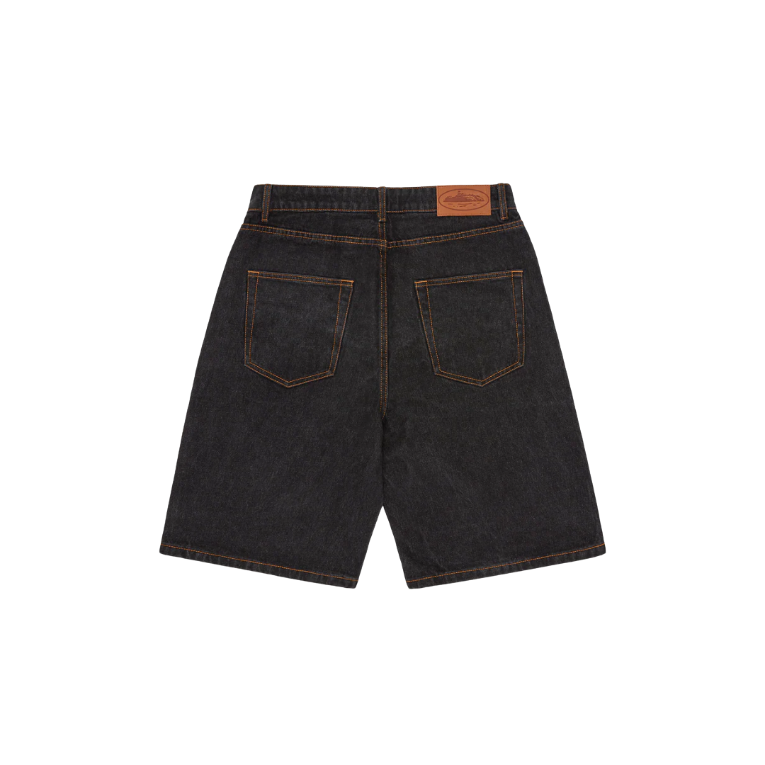 Corteiz Alcatraz Shorts Denim Washed Black