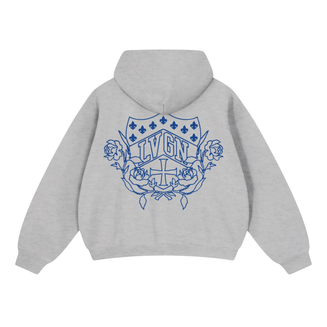 LVGN - Grey Heraldic Hoodie