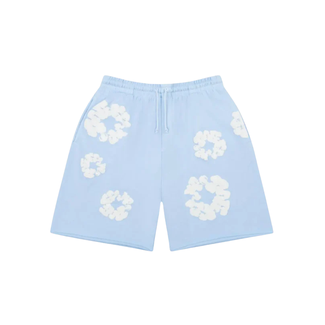 Denim Tears The Cotton Wreath Sweat Shorts Powder Blue