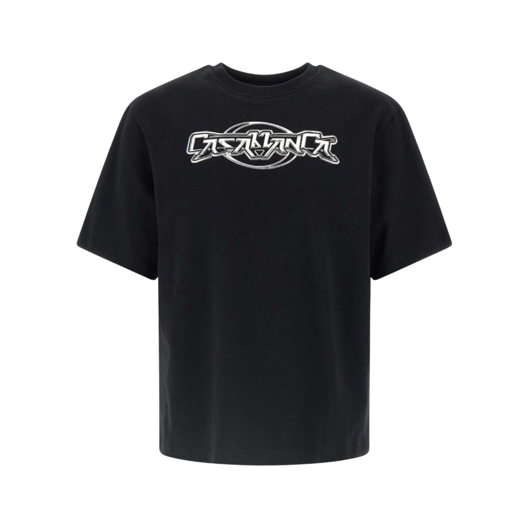Casablanca - Chrome Logo Crew T-Shirt Black