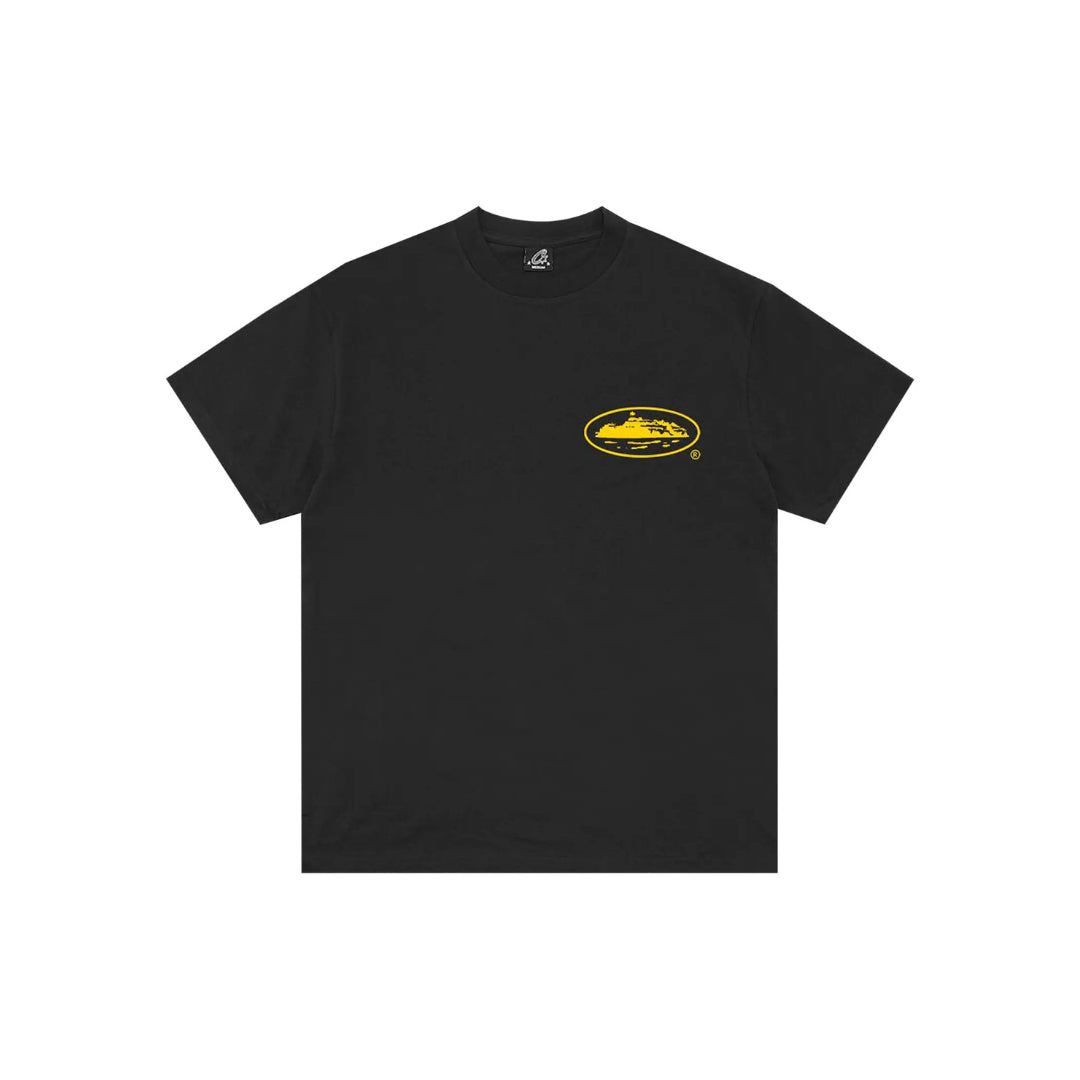 Corteiz Og Island  Tee  Black Yellow