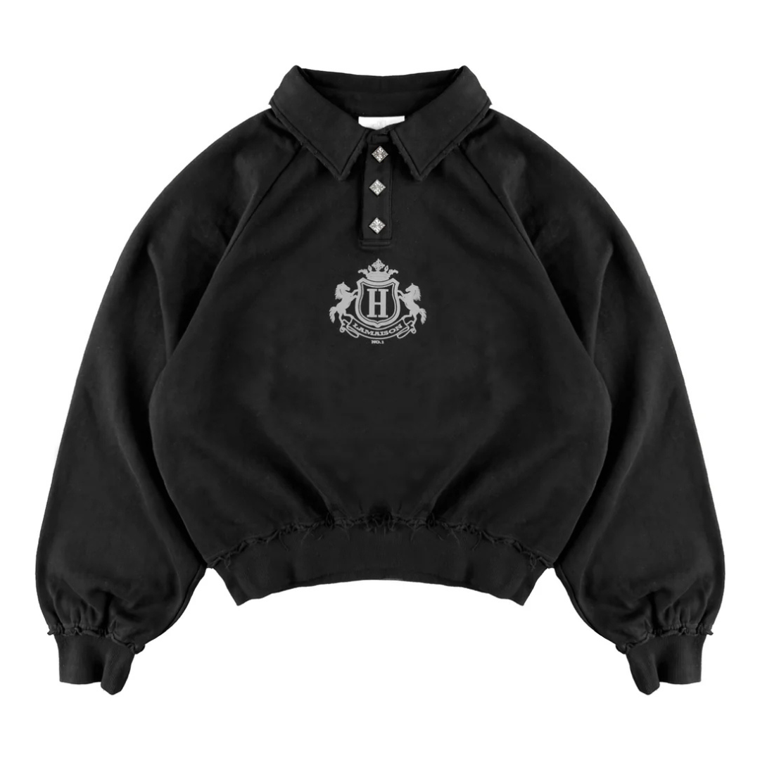 Host - Luxe Polo Crewneck Black