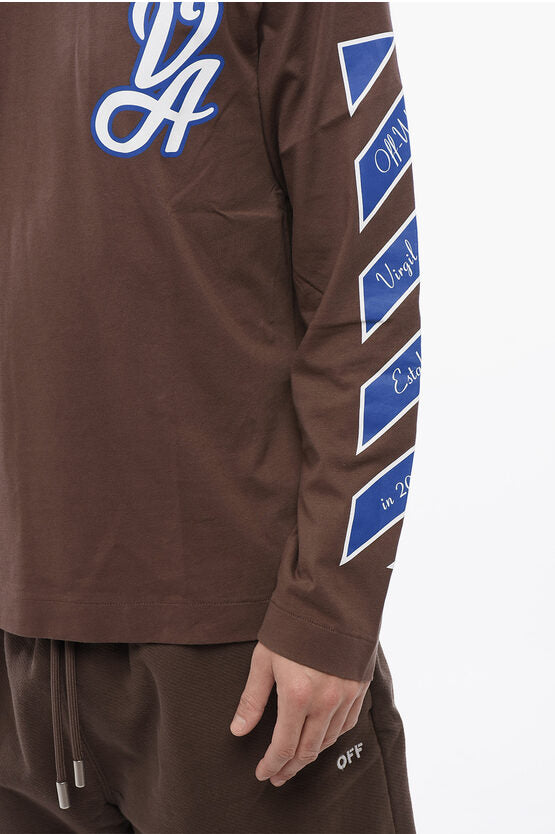 Off White - Printed Rain Drum Long Sleeved T-shirt