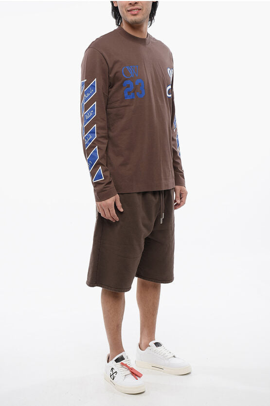 Off White - Printed Rain Drum Long Sleeved T-shirt