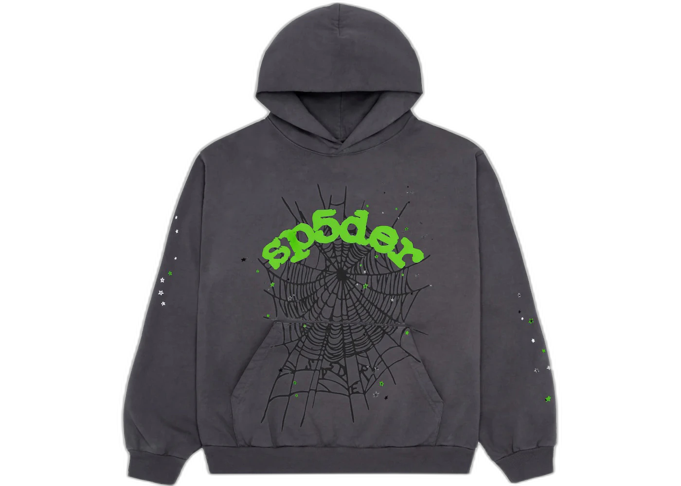 Sp5der Wait Web Hoodie Slate Grey