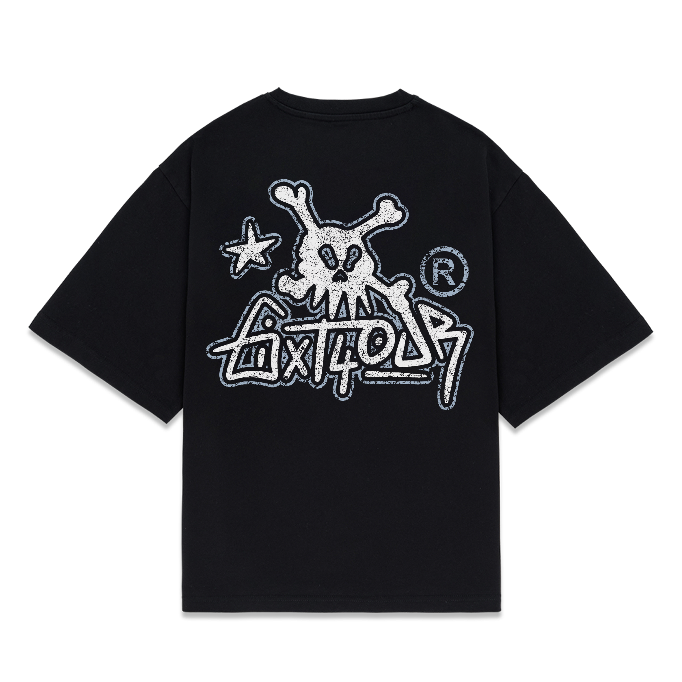 6ixt4our -  SKULL TAG T-SHIRT