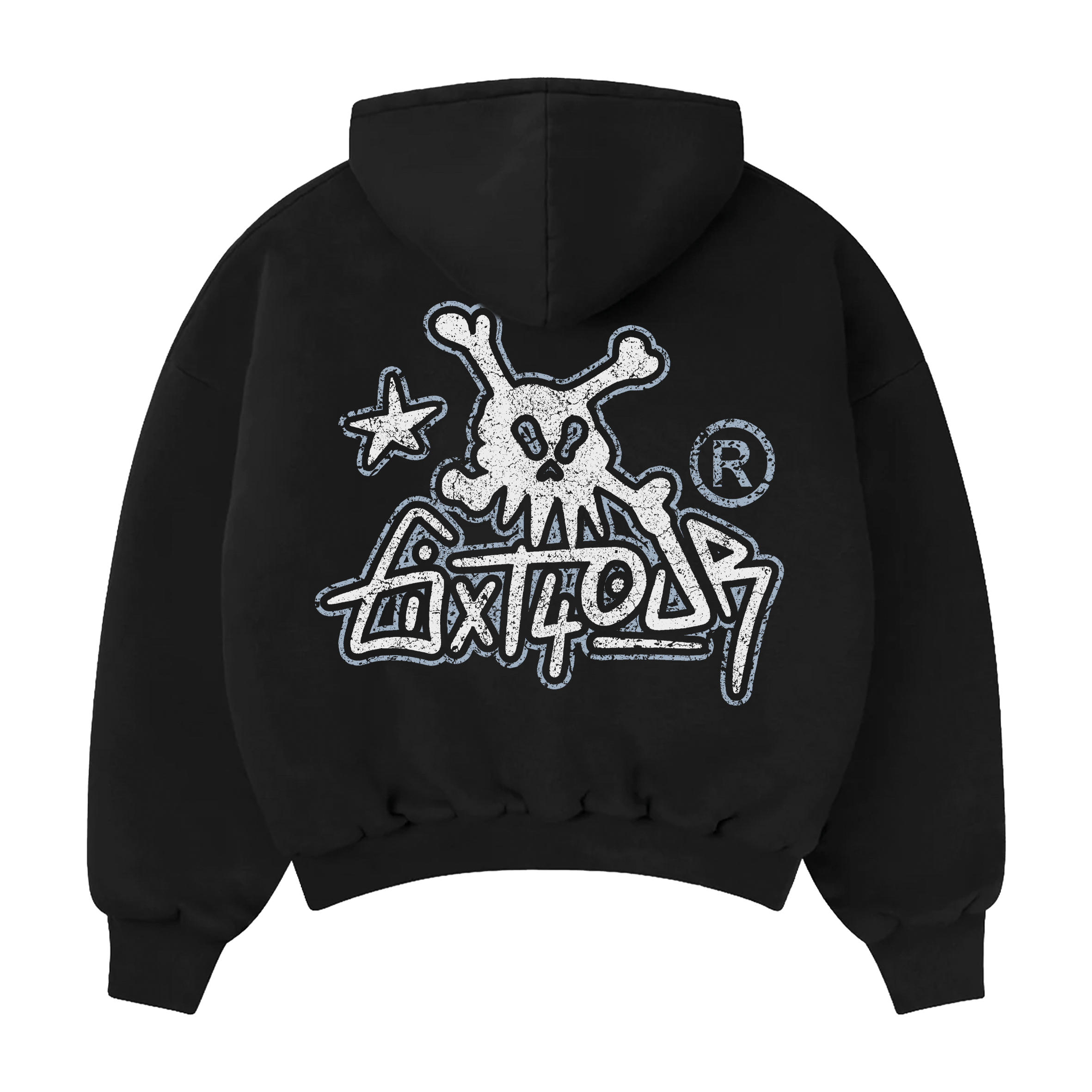 6ixt4our -  SKULL TAG HOODIE